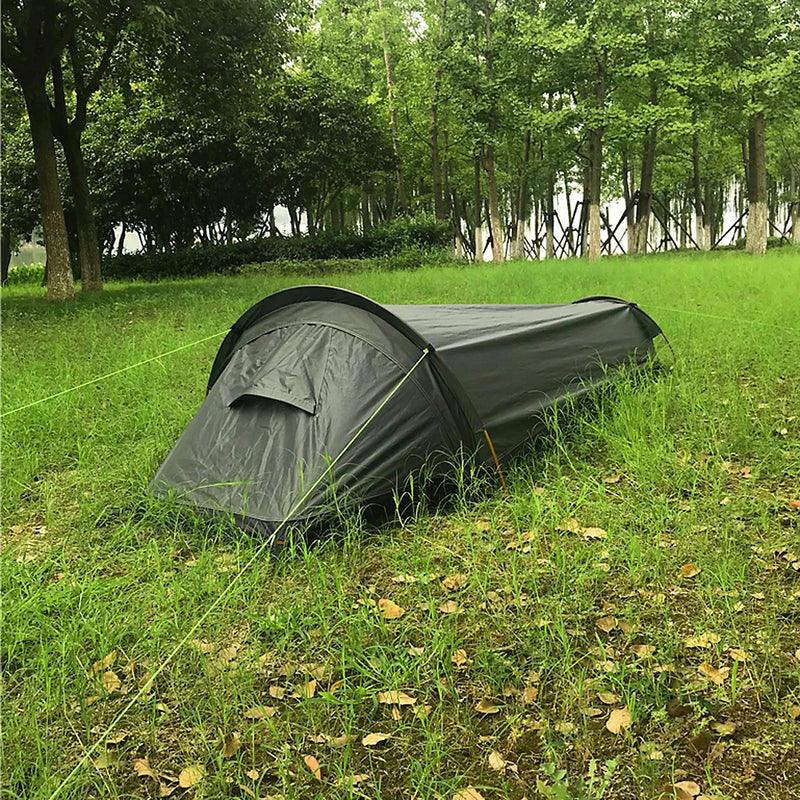 Camping Single Person Tent Ultralight Compact Outdoor Sleeping Bag Tent Larger Space Waterproof Backpacking Tent Cover Hiking - Miami beauty1