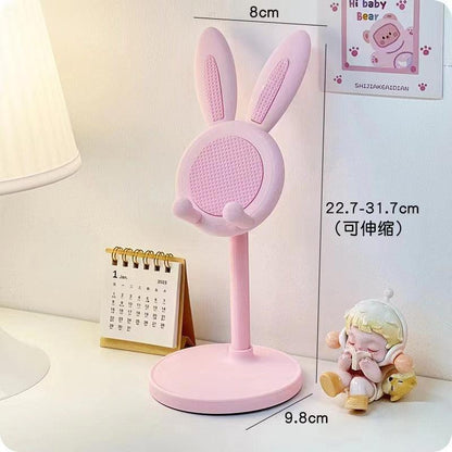 Cartoon Little Rabbit Desktop Mobile Phone Holder Live Drama Chasing Tablet Holder Livable Student Lazy Person Holder Gift - Miami beauty1