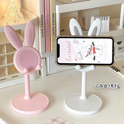 Cartoon Little Rabbit Desktop Mobile Phone Holder Live Drama Chasing Tablet Holder Livable Student Lazy Person Holder Gift - Miami beauty1