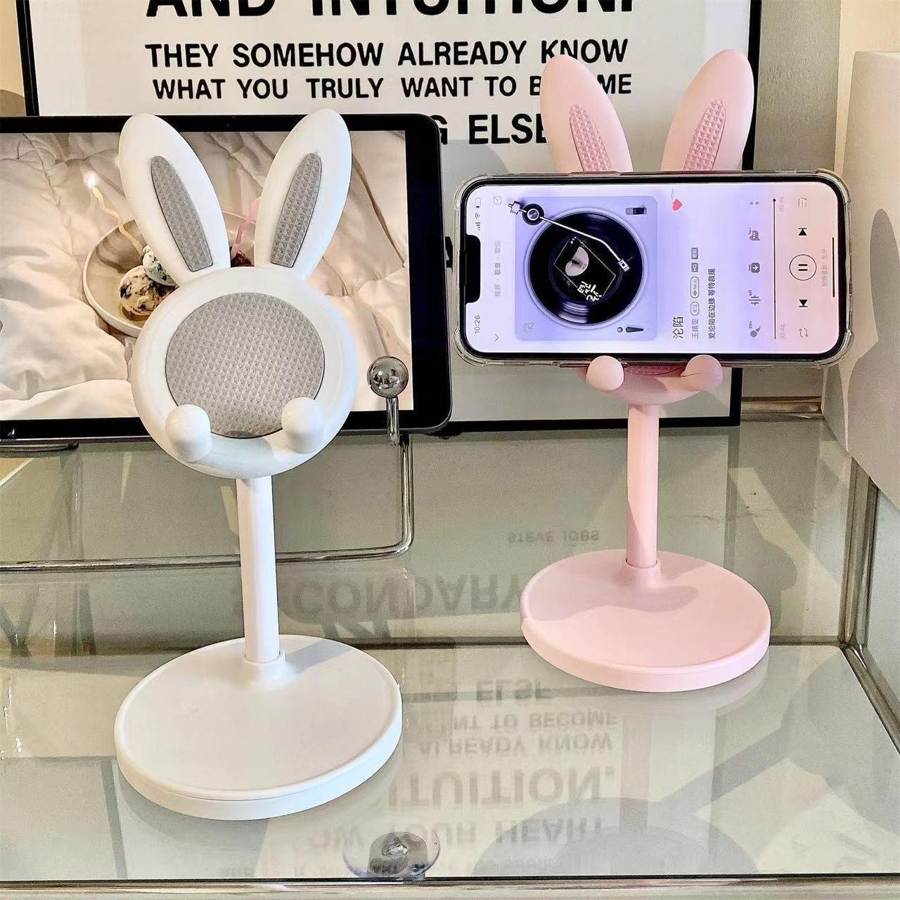 Cartoon Little Rabbit Desktop Mobile Phone Holder Live Drama Chasing Tablet Holder Livable Student Lazy Person Holder Gift - Miami beauty1