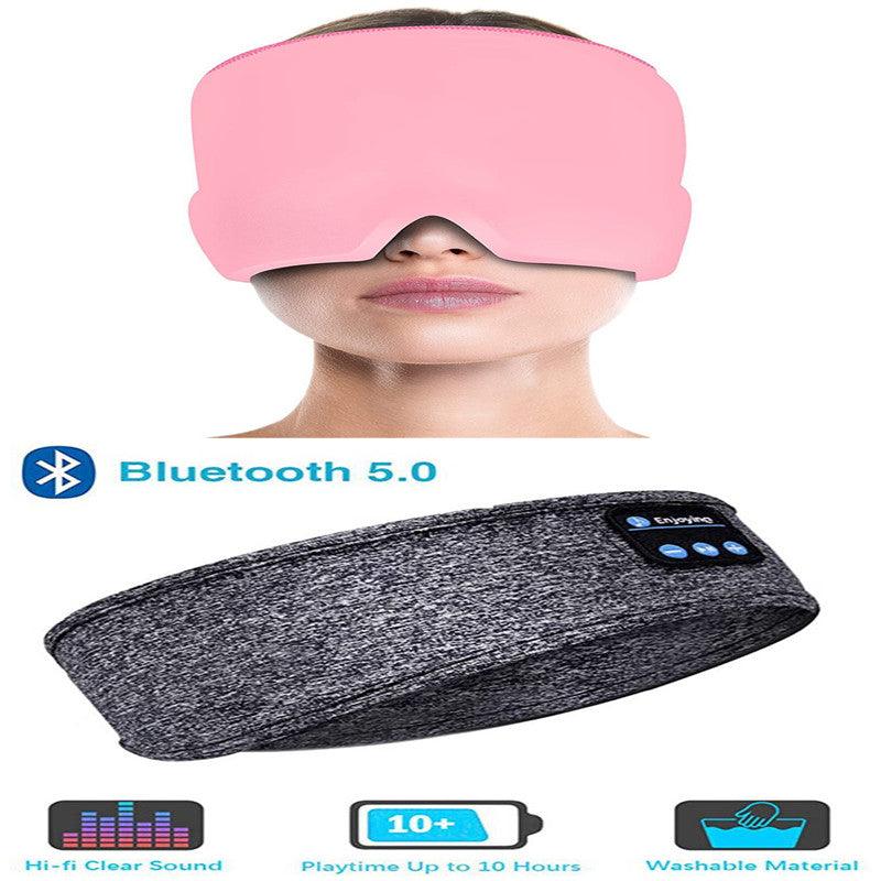 Wireless Bluetooth Sleeping Headphones Headband Thin Soft Elastic Comfortable Music Ear Phones Eye Mask For Side Sleeper Sports - Miami beauty1