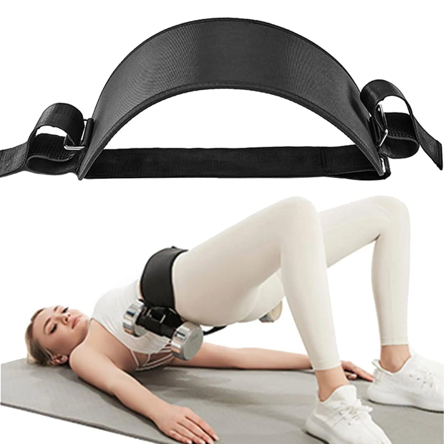 Cintura di spinta dell'anca Glute Bridge Pad Workout con manubri Kettlebells per squat Lunges Bridges Dips Training Home Gym Equipment - Miami beauty1