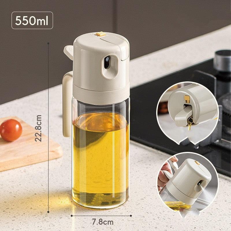 2 In 1 Oil Sprayer Bottle BBQ Cooking Oil Dispenser Olive Oil Pourers Sprayer Kitchen Baking Oil Mister Vinegar Bottle - Miami beauty1