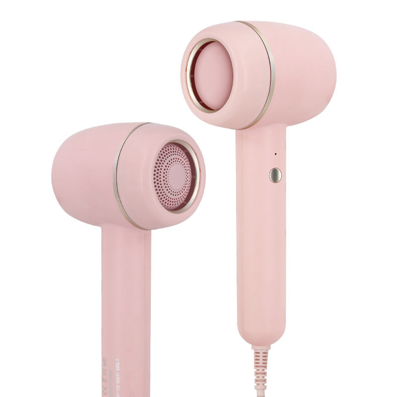 Portable Cold And Hot Air Leafless Negative Ion Household Volumizer Hammer Hair Dryer With Low Noise Fast Drying For Home&Travel