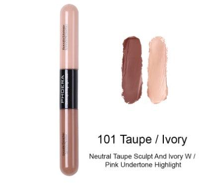 Double Heads Are Suitable For Any Skin Type Natural Color Brightening Liquid Concealer - Miami beauty1