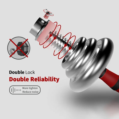 Adjustable Dumbbell Set Home Gym Cast Iron Barbell Sets with Carry Box 66lbs Office Bedroom Workout Dumbbells for Men and Women