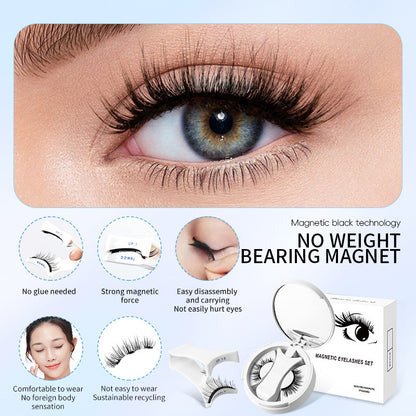 Eyelashes Integrated Storage Box Glue-free Magnet False Eyelashes Natural Makeup Tools With Applicater