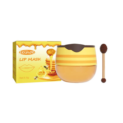 EELHOE Honey Lip Mask Moisturizing Exfoliating Lip Care Bee Lipstick - Miami beauty1