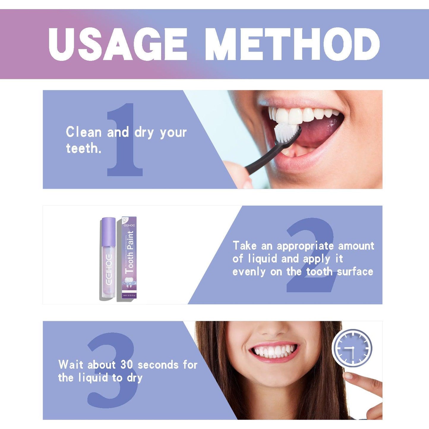 EELHOE Whitening Teeth Pen, Oral Care Clean Stains White Teeth Breath Teeth Pen - Miami beauty1