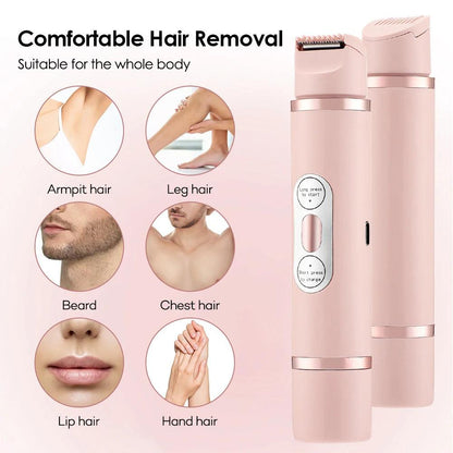 Electric Shaver Painless Women's Epilator Bikini Hair Removal Device Automatic Hair Trimmer Underarm Facial Lips Leg - Miami beauty1