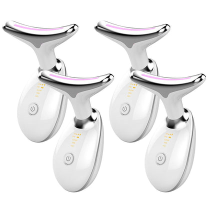 EMS Thermal Neck Lifting And Tighten Massager Electric Microcurrent Wrinkle Remover LED Photon Face Beauty Device For Woman - Miami beauty1