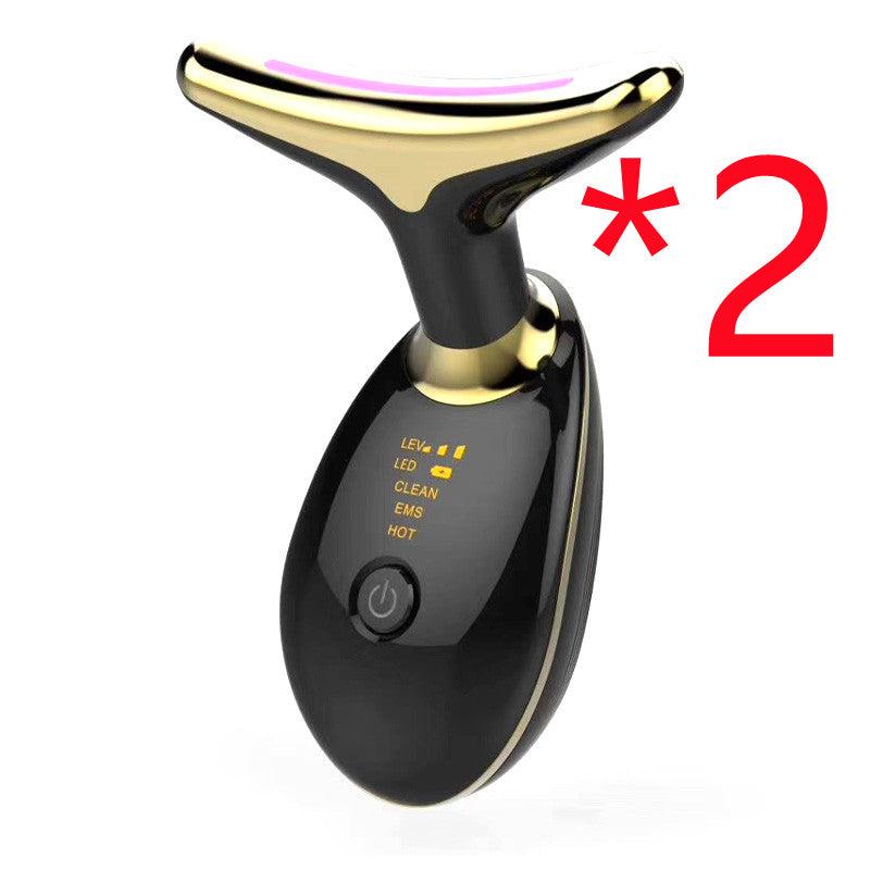 EMS Thermal Neck Lifting And Tighten Massager Electric Microcurrent Wrinkle Remover LED Photon Face Beauty Device For Woman - Miami beauty1