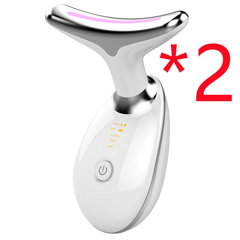 EMS Thermal Neck Lifting And Tighten Massager Electric Microcurrent Wrinkle Remover LED Photon Face Beauty Device For Woman - Miami beauty1