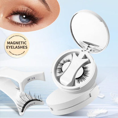 Eyelashes Integrated Storage Box Glue-free Magnet False Eyelashes Natural Makeup Tools With Applicater - Miami beauty1