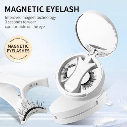 Eyelashes Integrated Storage Box Glue-free Magnet False Eyelashes Natural Makeup Tools With Applicater - Miami beauty1