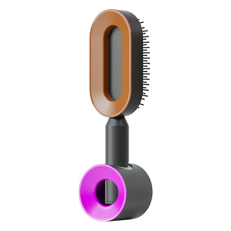 Self Cleaning Hair Brush For Women One-key Cleaning Hair Loss Airbag Massage Scalp Comb Anti-Static Hairbrush - Miami beauty1