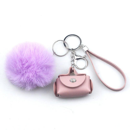 Fashion Ornaments Creative Leather Bag Keychain - Miami beauty1