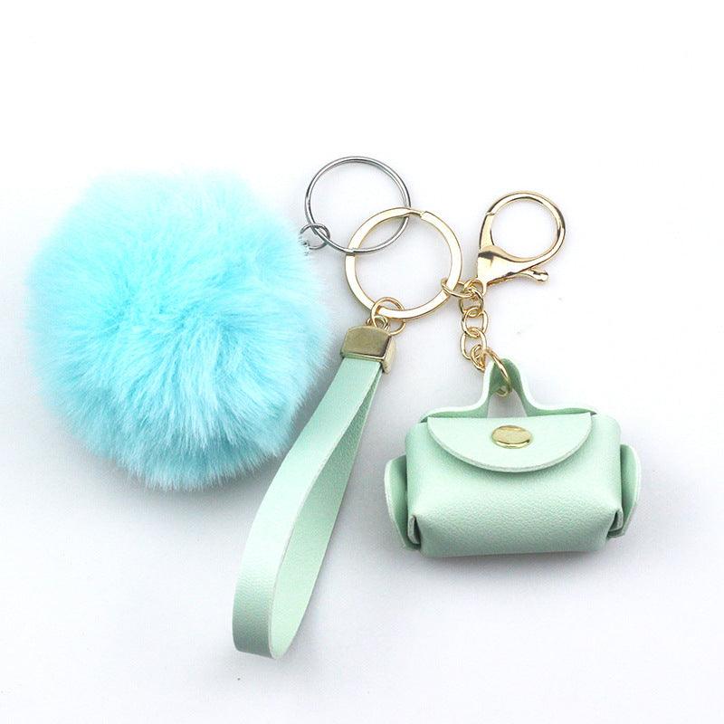 Fashion Ornaments Creative Leather Bag Keychain - Miami beauty1