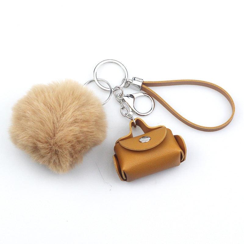 Fashion Ornaments Creative Leather Bag Keychain - Miami beauty1