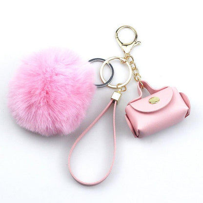 Fashion Ornaments Creative Leather Bag Keychain - Miami beauty1