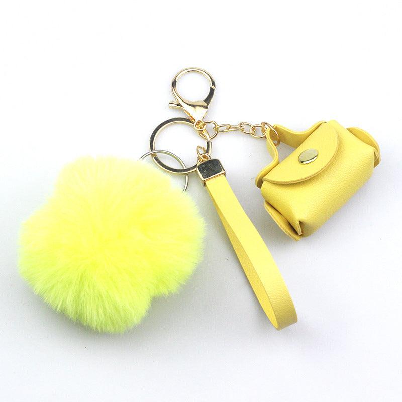 Fashion Ornaments Creative Leather Bag Keychain - Miami beauty1