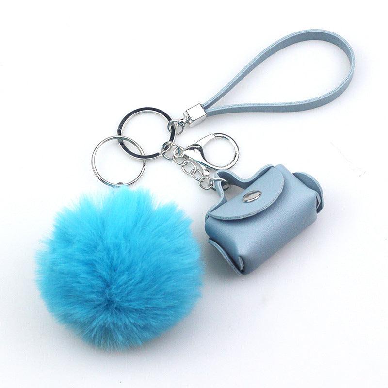 Fashion Ornaments Creative Leather Bag Keychain - Miami beauty1