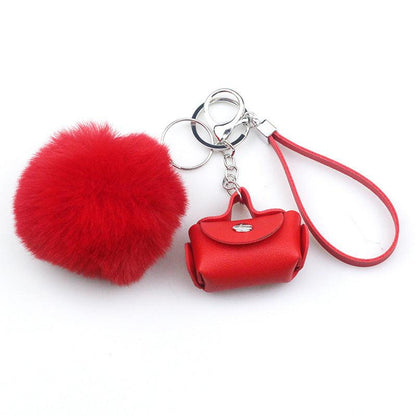 Fashion Ornaments Creative Leather Bag Keychain - Miami beauty1