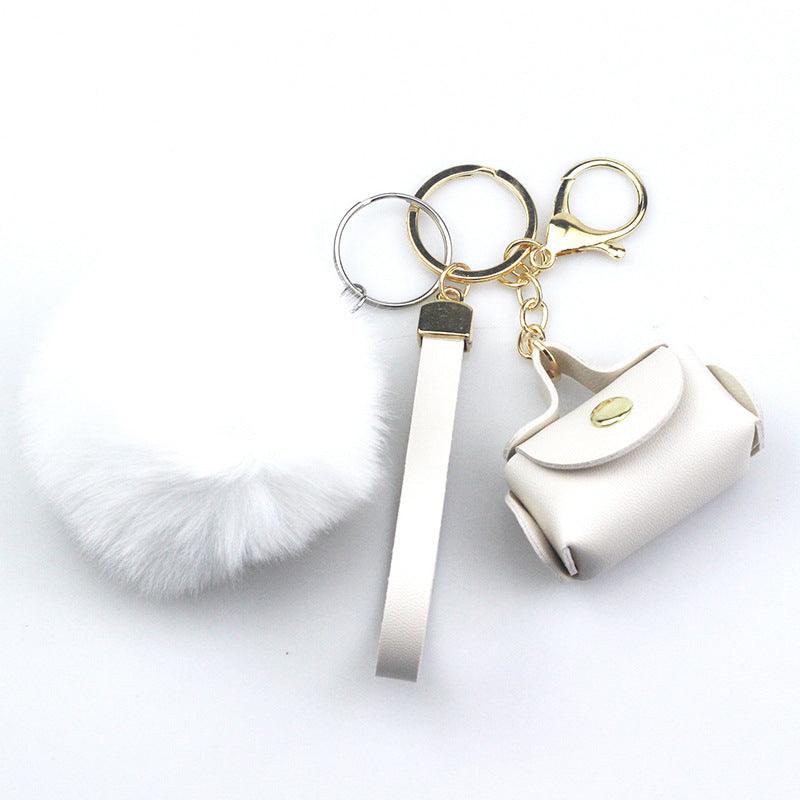 Fashion Ornaments Creative Leather Bag Keychain - Miami beauty1