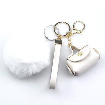 Fashion Ornaments Creative Leather Bag Keychain - Miami beauty1