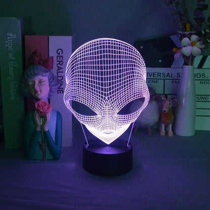 Pop-eyed Alien Shape 3D Night Light Child Cool Present For B - Miami beauty1