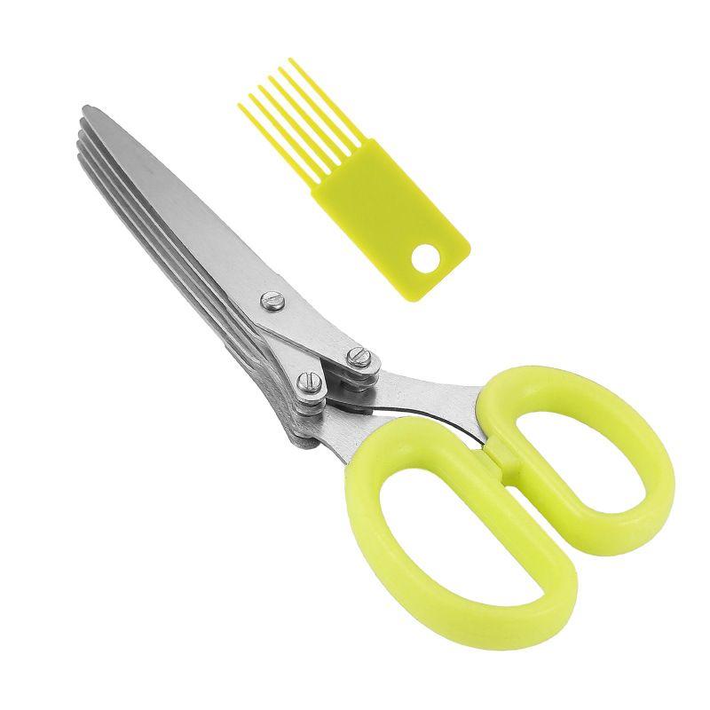 Five Layer Diagonal Stainless Steel Scissors - Miami beauty1