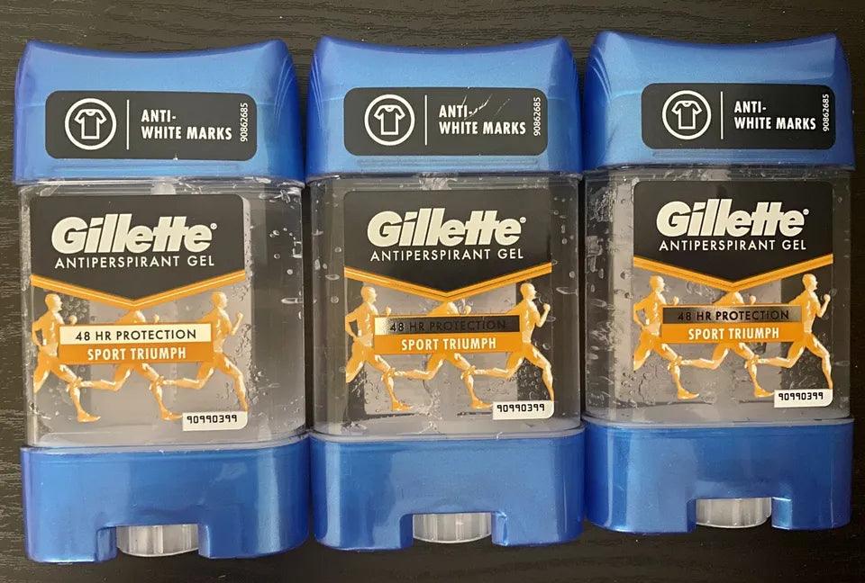 🌊 Gillette AntiperspirantDeodorant Gel 48HR PROTECTION SPORT TRIUMPH 3pack🏀 - Miami beauty1