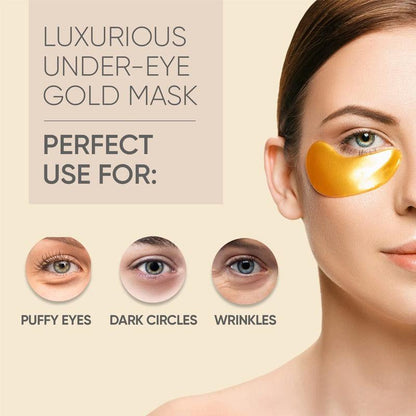 GOLD EYE MASK Gold eye mask to remove eye bags, reduce fine lines and moisturize eye patches - Miami beauty1