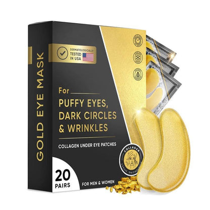 GOLD EYE MASK Gold eye mask to remove eye bags, reduce fine lines and moisturize eye patches - Miami beauty1