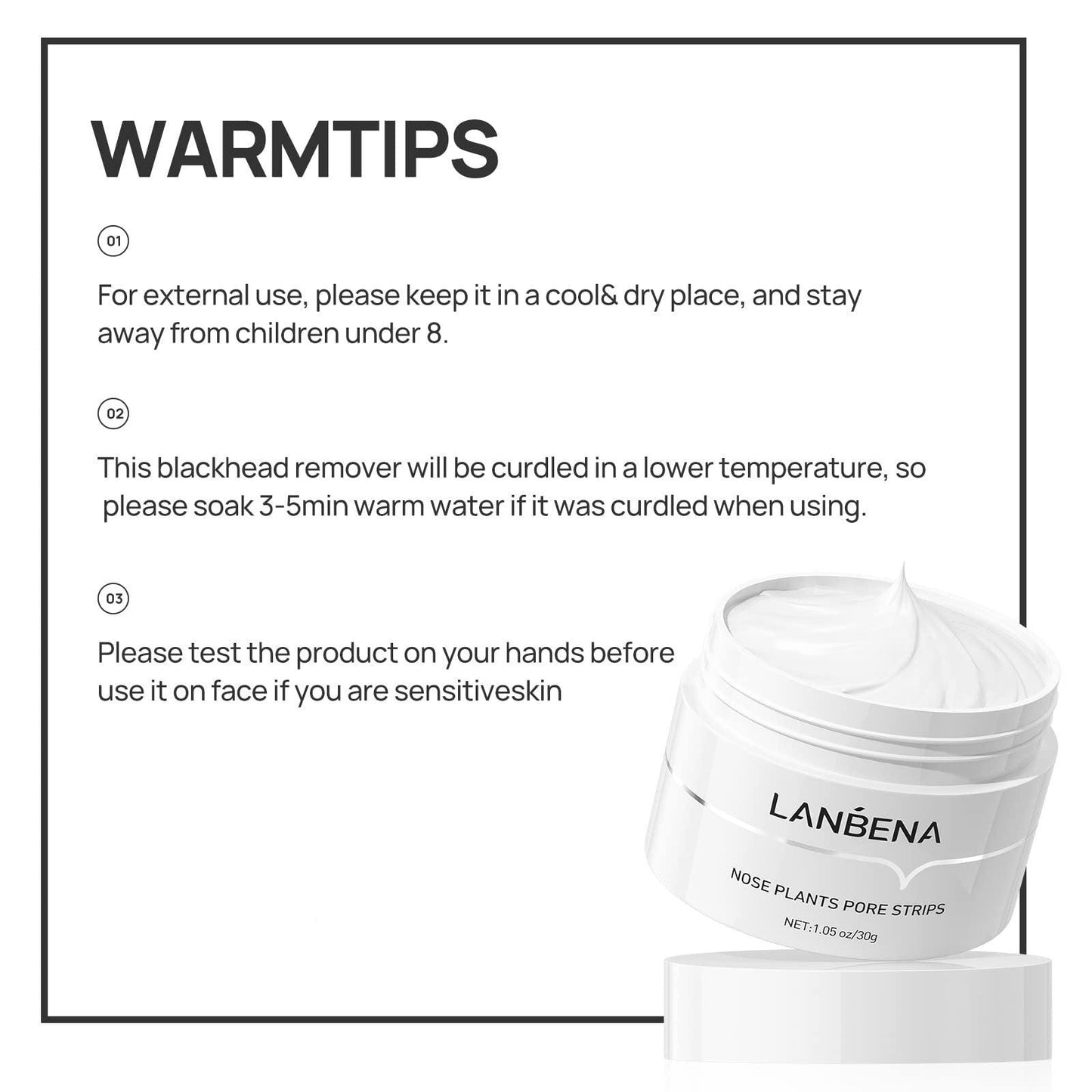 LANBENA Puntos Negros, Blackhead Mask Pore Strips, Deep Cleansing For All Skin Types, Unisex - Miami beauty1