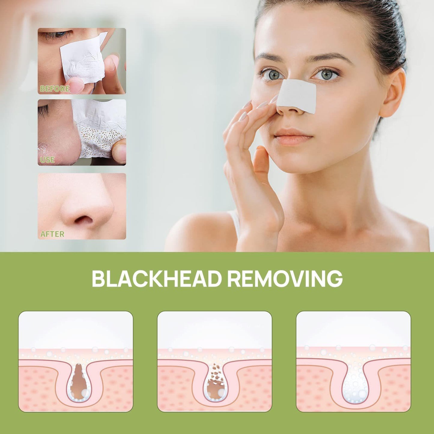 LANBENA Puntos Negros, Blackhead Mask Pore Strips, Deep Cleansing For All Skin Types, Unisex - Miami beauty1