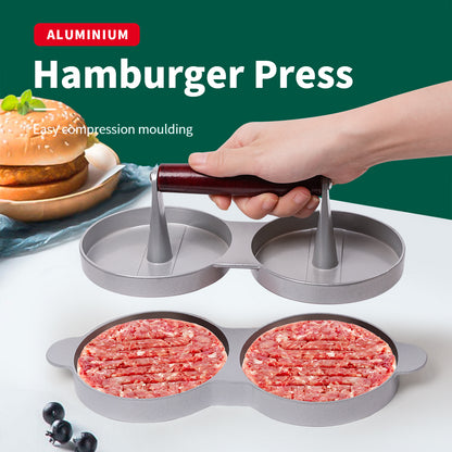 Mini Burger Press Slider Patty Wood Handle Hamburger Press Burger Press Maker Grill BBQ Party Maker Meat Press Kitchen Gadgets - Miami beauty1