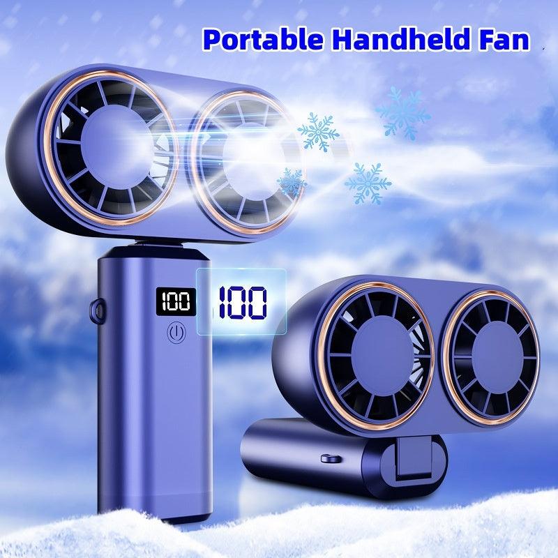 Mini Fan Foldable With Display Screen - Miami beauty1