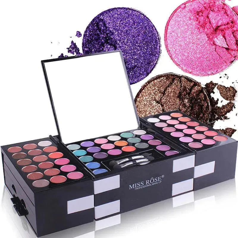MISS ROSE 144 color 3 color 3 Color Eyeshadow blush eyebrow makeup makeup makeup kit special wholesale - Miami beauty1