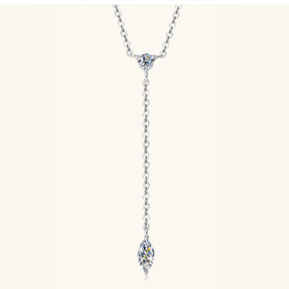 Moissanite 925 Sterling Silver Necklace - Miami beauty1