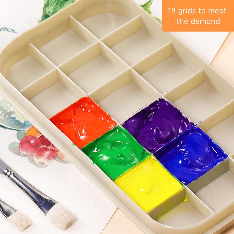 Multifunction Brush Basin Holder and Organizer Kit Paint Brush Basin with Tray Palette Lid for Oil Painting - Miami beauty1