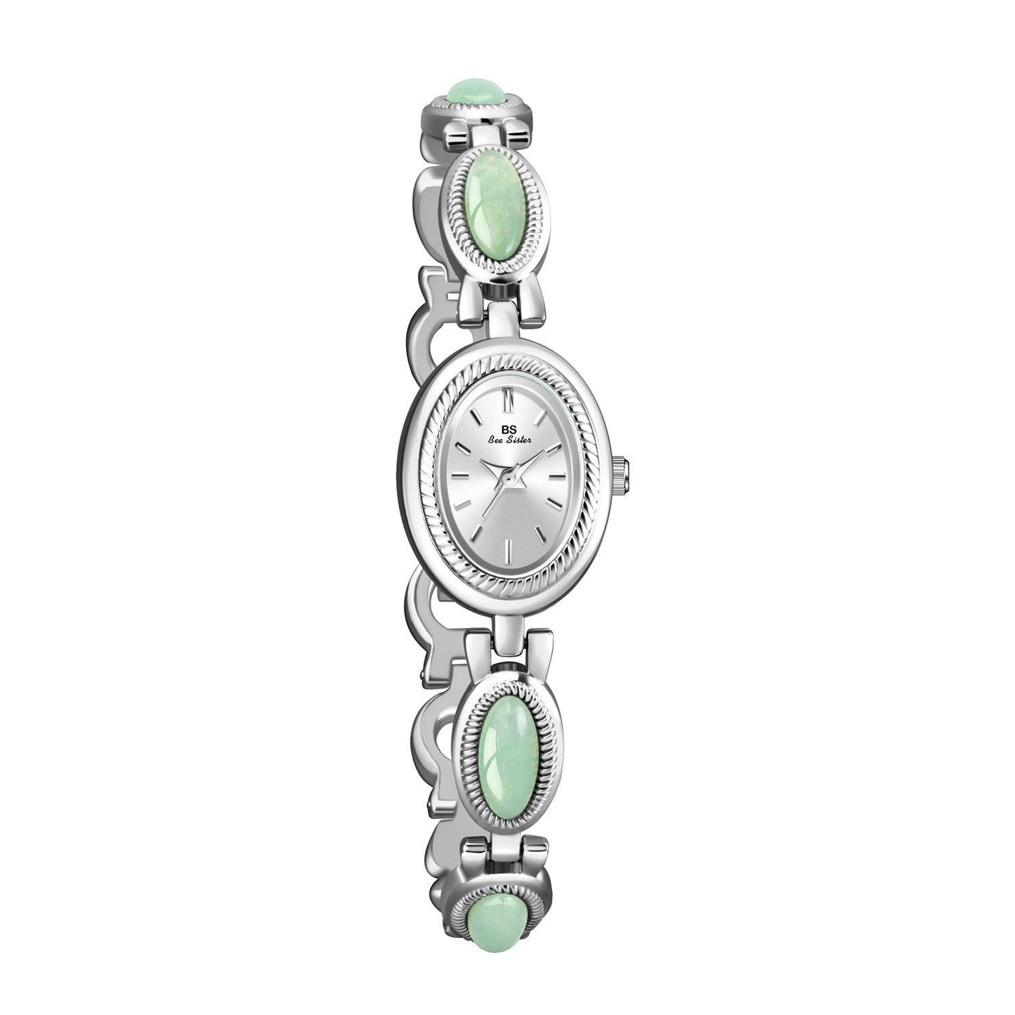 Natural Dongling Stone Hetian Jade Premium Chain Watch - Miami beauty1