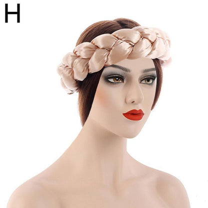 New Fashion Candy Color Women Braids Headbands Elastic Headwear Hair African Female Turban Bands Accessories Bandana Bandag L8y4 - Miami beauty1