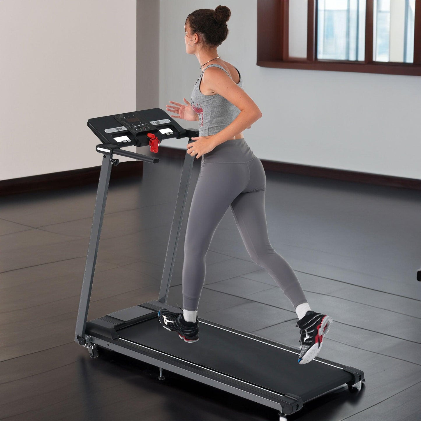 NEW Folding Treadmills Walking Pad Treadmill for Home Office -2.5HP Walking Treadmill With Incline Bluetooth Speaker - Miami beauty1