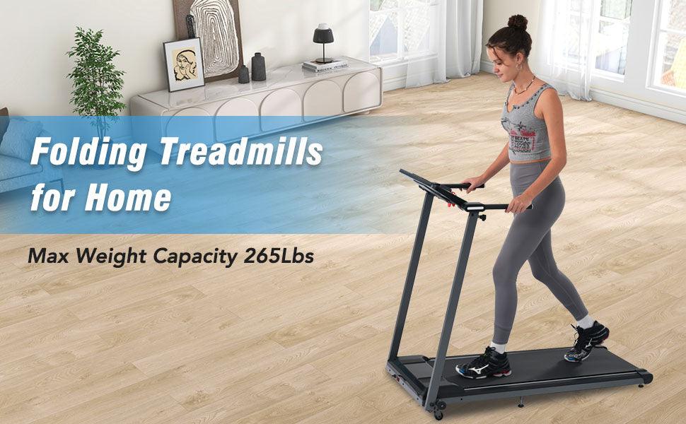 NEW Folding Treadmills Walking Pad Treadmill for Home Office -2.5HP Walking Treadmill With Incline Bluetooth Speaker - Miami beauty1