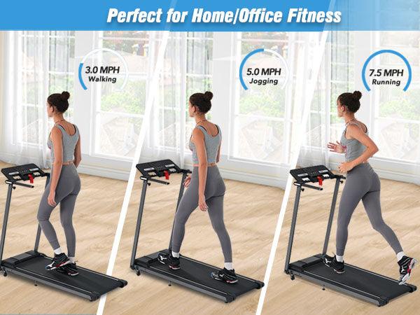 NEW Folding Treadmills Walking Pad Treadmill for Home Office -2.5HP Walking Treadmill With Incline Bluetooth Speaker - Miami beauty1