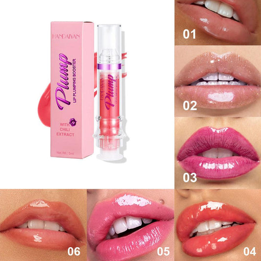 New Tube Lip Rich Lip Color Slightly Spicy Lip Honey Lip Glass Mirror Face Lip Mirror Liquid Lipstick - Miami beauty1