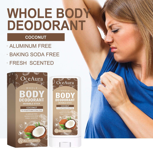 OceAura Whole Body Deodorant, Clean Armpit Sweat Odor Mild Refreshing Deodorant Stick - Miami beauty1