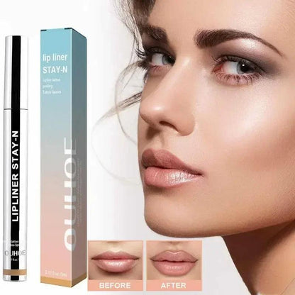 Peel Off Lip Liner Waterproof Long Lasting Liquid Lip Stick Non- Stick Liner Moisturizing Tear Off Lipliner Stain Care - Miami beauty1