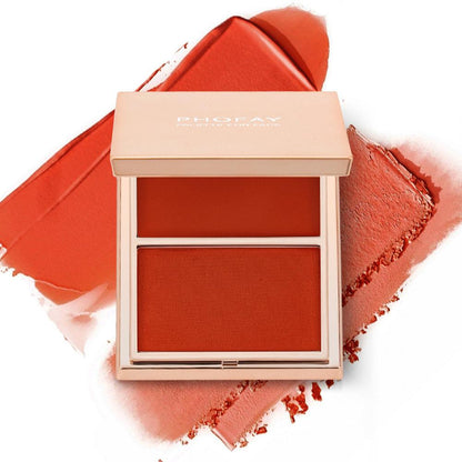 PHOFAY Double-Take Cream & Powder Blush Duo - Miami beauty1